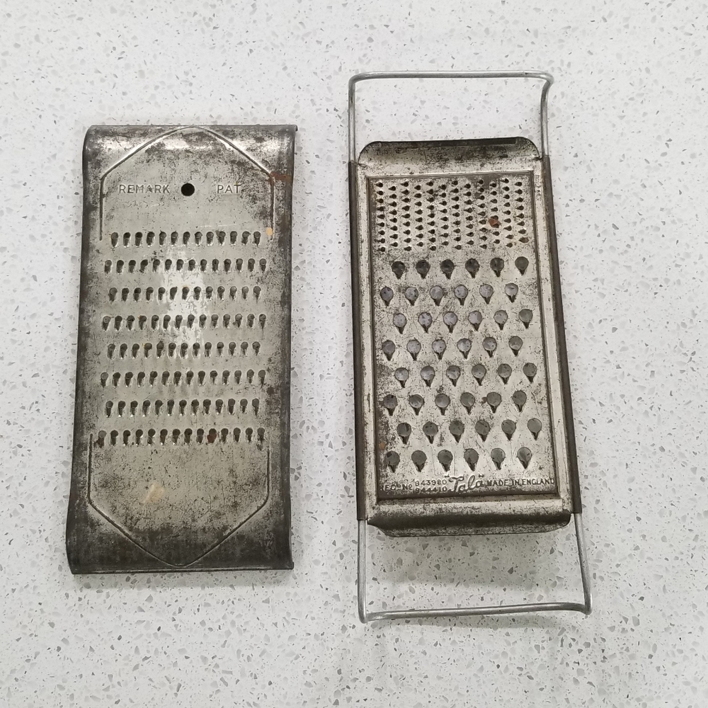 Antique Primitive Farmhouse Metal Graters Vintage